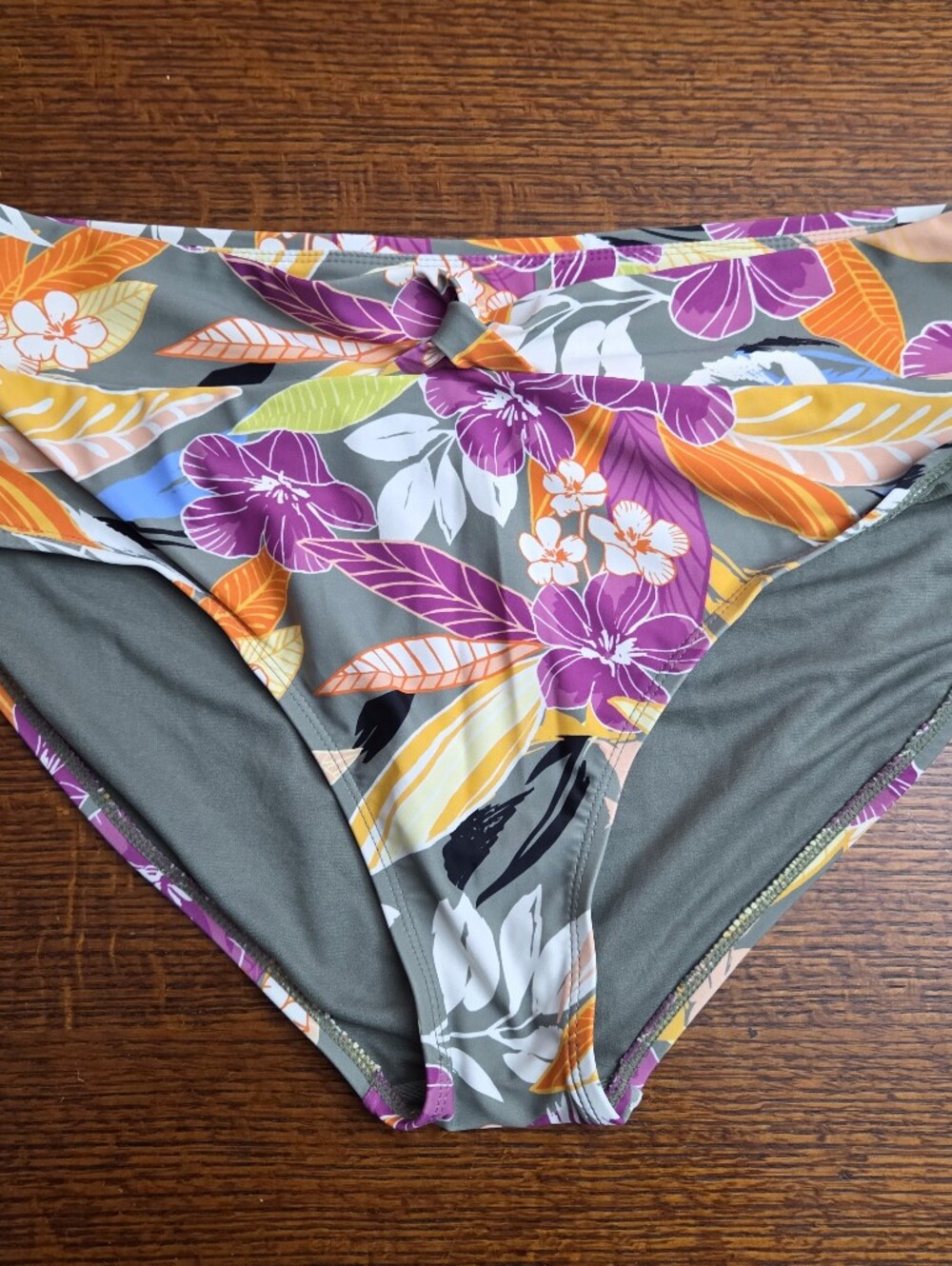 Time And Tru Swim Bathing Suit Bottom Green Floral Size 1x (16w-18w) NWOT